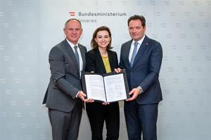 Innenminister Karner, Justizministerin Zadic und Landwirtschaftsminister Totschnig.