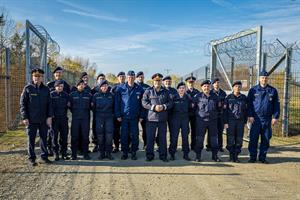 Bundespolizeidirektor Michael Takàcs auf Visite an der ungarisch-serbischen Grenze.